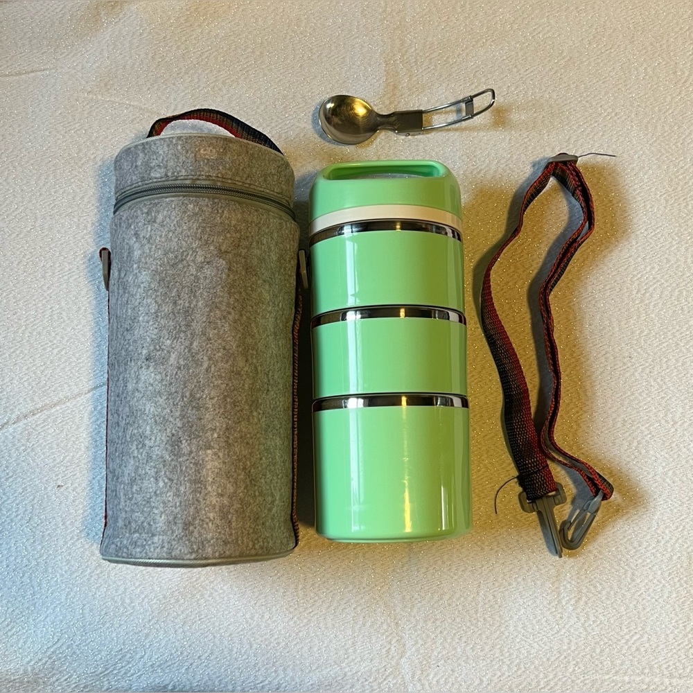 Stackable Stainless Steel Thermal Compartment Lunch/Snack Box